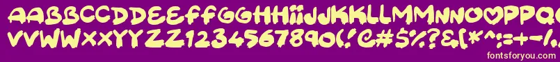 Sweetpaint Font – Yellow Fonts on Purple Background