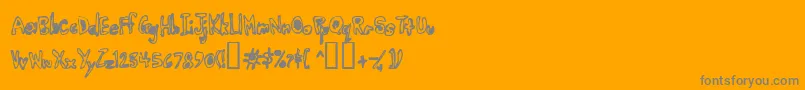 Шрифт Earwax – серые шрифты на оранжевом фоне