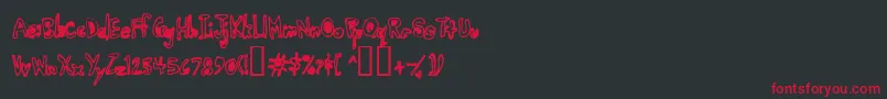 Earwax Font – Red Fonts on Black Background