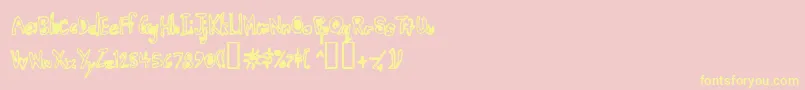 Earwax Font – Yellow Fonts on Pink Background