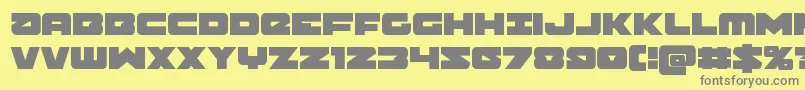 Banjin Font – Gray Fonts on Yellow Background