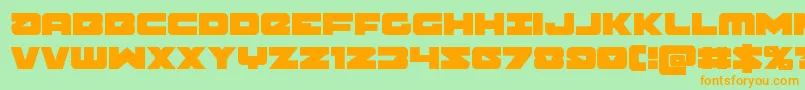 Banjin Font – Orange Fonts on Green Background