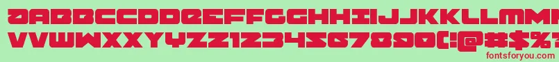 Banjin Font – Red Fonts on Green Background