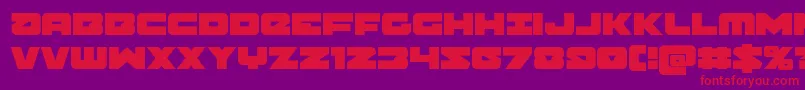 Banjin Font – Red Fonts on Purple Background