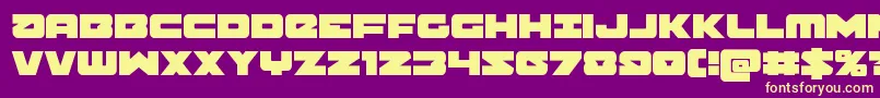 Banjin Font – Yellow Fonts on Purple Background