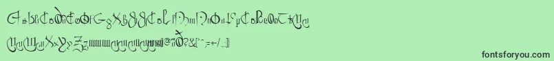 ClybourneRegular Font – Black Fonts on Green Background