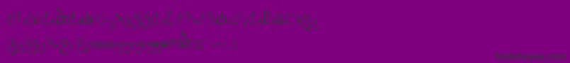 ClybourneRegular-Schriftart – Schwarze Schriften auf violettem Hintergrund