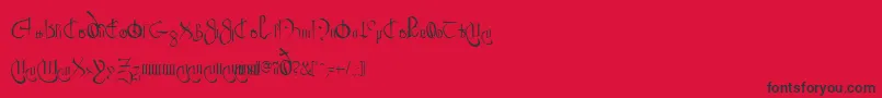 ClybourneRegular Font – Black Fonts on Red Background