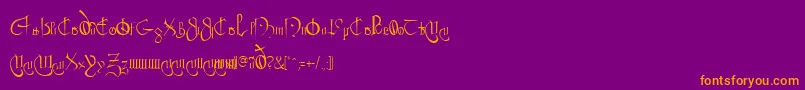 ClybourneRegular Font – Orange Fonts on Purple Background