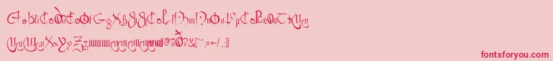 ClybourneRegular-Schriftart – Rote Schriften auf rosa Hintergrund