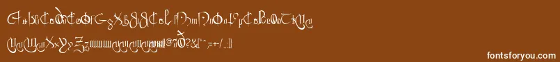 ClybourneRegular Font – White Fonts on Brown Background