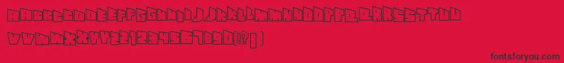 Seethroughslantyfont Font – Black Fonts on Red Background