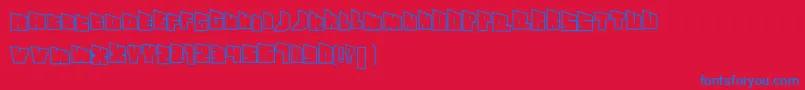 Seethroughslantyfont Font – Blue Fonts on Red Background