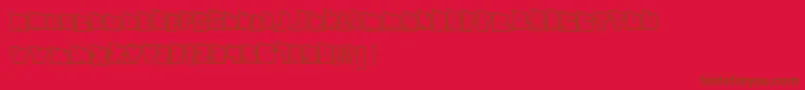 Seethroughslantyfont Font – Brown Fonts on Red Background