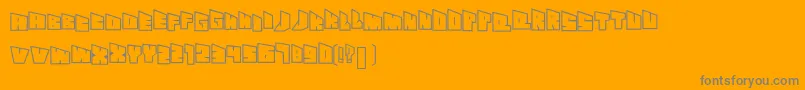 Seethroughslantyfont Font – Gray Fonts on Orange Background