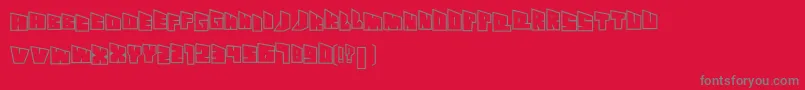 Seethroughslantyfont Font – Gray Fonts on Red Background
