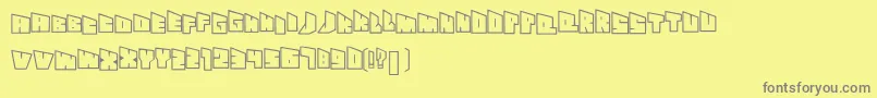 Seethroughslantyfont Font – Gray Fonts on Yellow Background