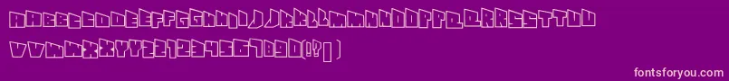 Seethroughslantyfont Font – Pink Fonts on Purple Background