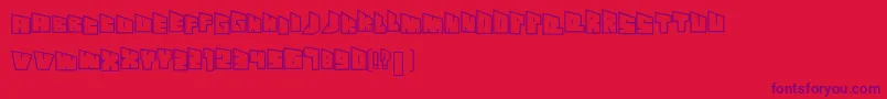 Seethroughslantyfont-Schriftart – Violette Schriften auf rotem Hintergrund