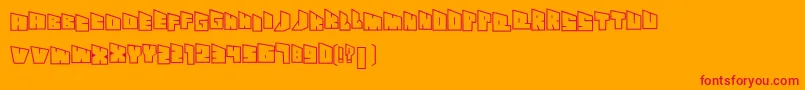 Seethroughslantyfont Font – Red Fonts on Orange Background