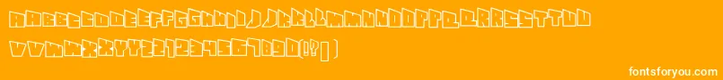 Seethroughslantyfont Font – White Fonts on Orange Background