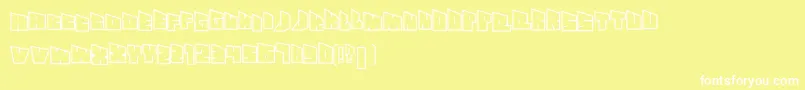 Seethroughslantyfont Font – White Fonts on Yellow Background