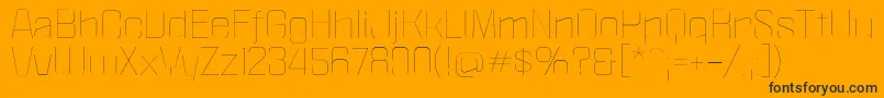 PoliticaXtThin Font – Black Fonts on Orange Background