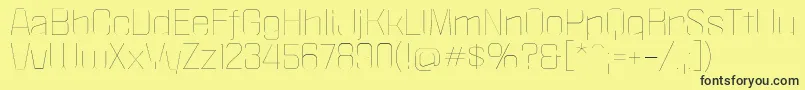 PoliticaXtThin Font – Black Fonts on Yellow Background