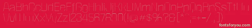 PoliticaXtThin Font – Green Fonts on Red Background