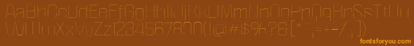 PoliticaXtThin Font – Orange Fonts on Brown Background