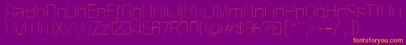 PoliticaXtThin Font – Orange Fonts on Purple Background