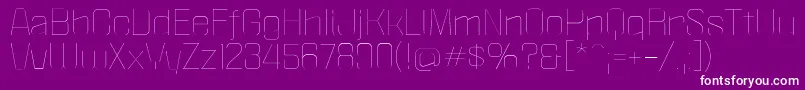 PoliticaXtThin Font – White Fonts on Purple Background