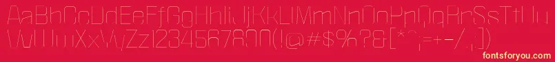 PoliticaXtThin Font – Yellow Fonts on Red Background