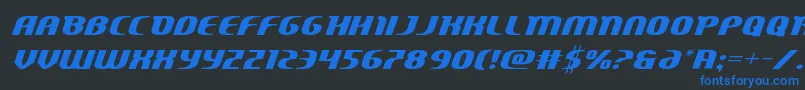 Centaurusexpand Font – Blue Fonts on Black Background