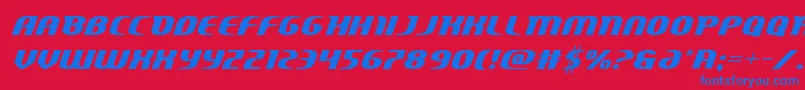 Centaurusexpand-fontti – siniset fontit punaisella taustalla
