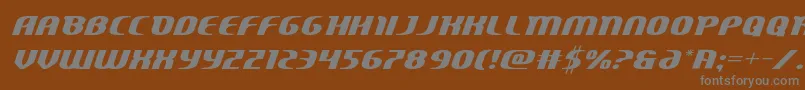 Centaurusexpand-fontti – harmaat kirjasimet ruskealla taustalla