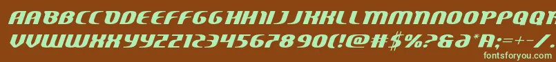 Centaurusexpand-fontti – vihreät fontit ruskealla taustalla