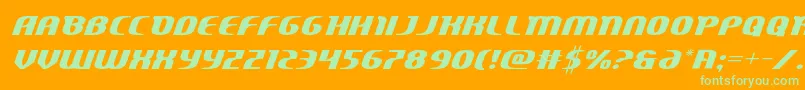 Centaurusexpand Font – Green Fonts on Orange Background