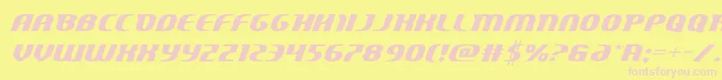 Centaurusexpand-fontti – vaaleanpunaiset fontit keltaisella taustalla