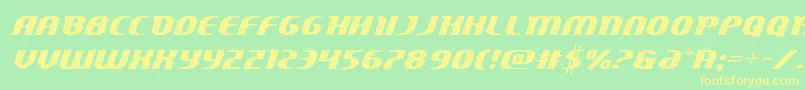 Centaurusexpand Font – Yellow Fonts on Green Background