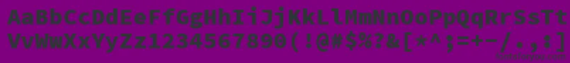 SourcecodeproBlack Font – Black Fonts on Purple Background