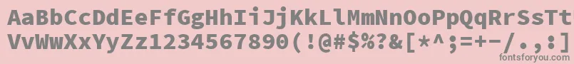 SourcecodeproBlack Font – Gray Fonts on Pink Background