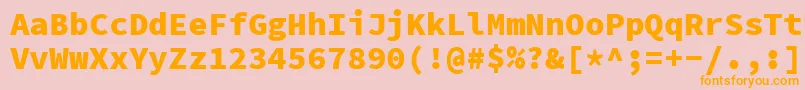 SourcecodeproBlack Font – Orange Fonts on Pink Background