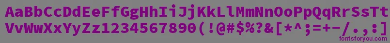 SourcecodeproBlack Font – Purple Fonts on Gray Background