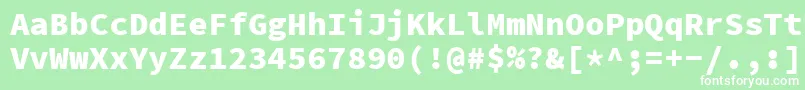 SourcecodeproBlack Font – White Fonts on Green Background