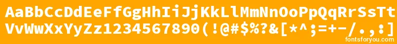 SourcecodeproBlack Font – White Fonts on Orange Background