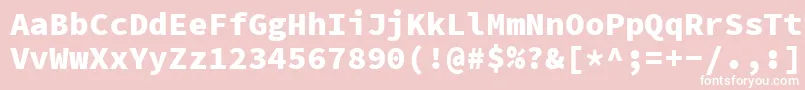 SourcecodeproBlack Font – White Fonts on Pink Background