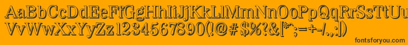 WichitashadowRegular Font – Black Fonts on Orange Background