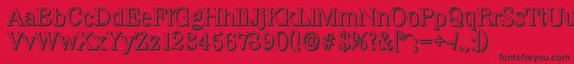 WichitashadowRegular Font – Black Fonts on Red Background