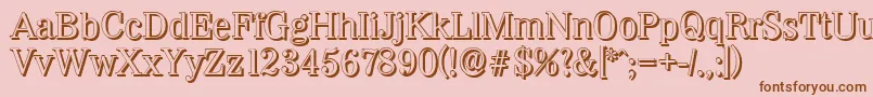 WichitashadowRegular Font – Brown Fonts on Pink Background